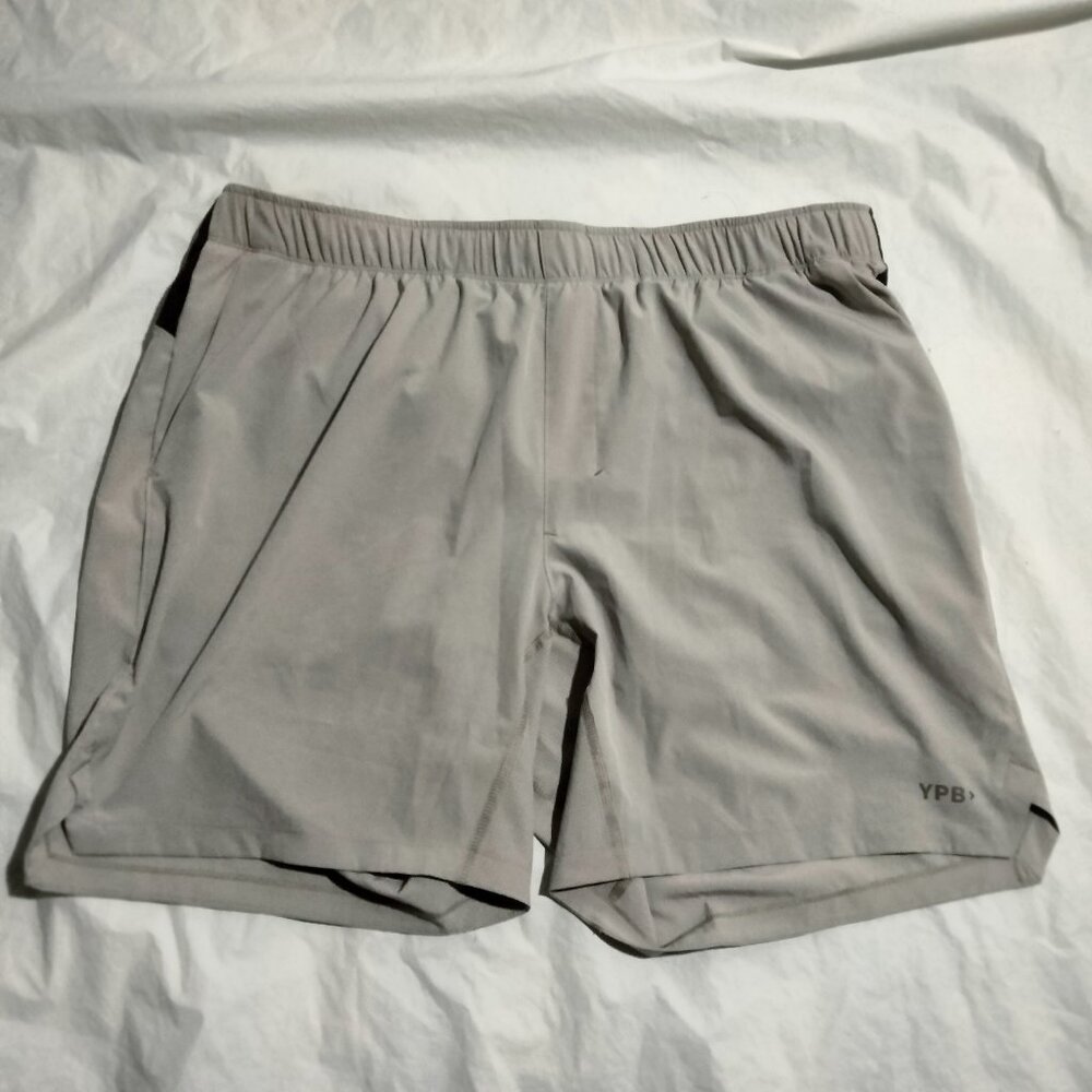 Abercrombie YPB Your Personal Best Lined Shorts Mens XXL Gray Black 7" Inseam